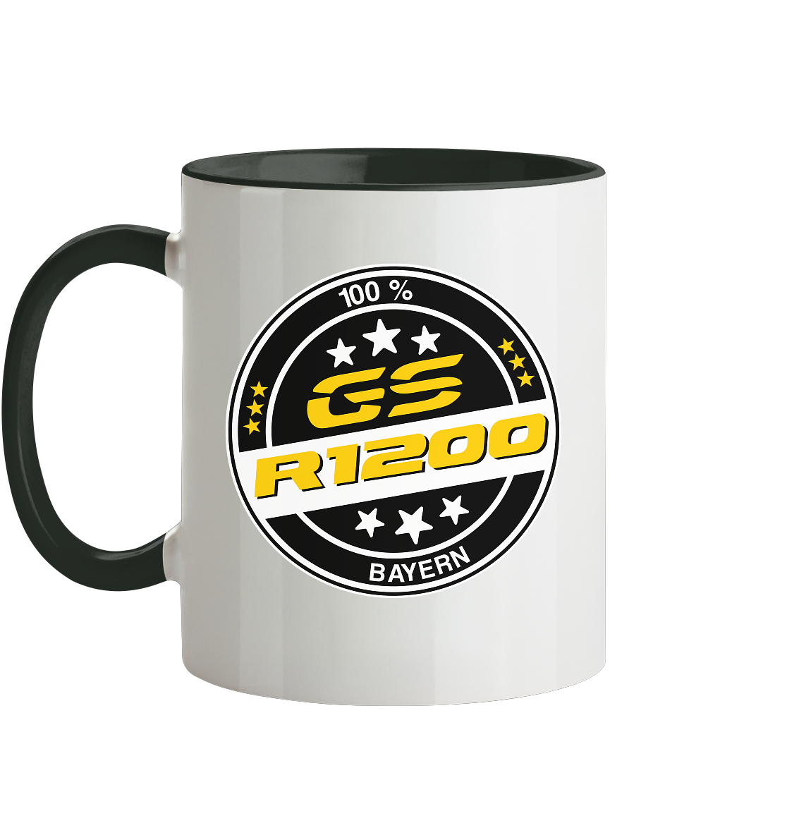 GS Motorrad R 1200 GS - 100% Bayern live -  Kaffee Haferl / Tee Tasse zweifarbig - GS Magazin