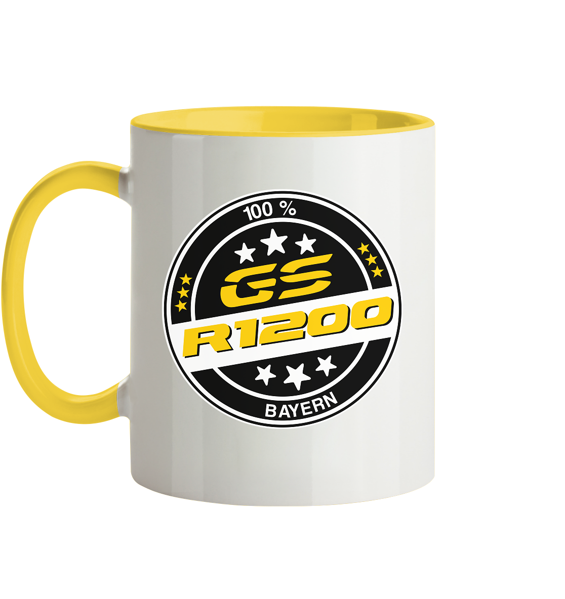 GS Motorrad R 1200 GS - 100% Bayern live -  Kaffee Haferl / Tee Tasse zweifarbig - GS Magazin