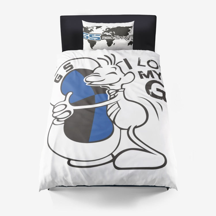 GS bed linen - I love my GS - with pillowcases - Microfiber Duvet