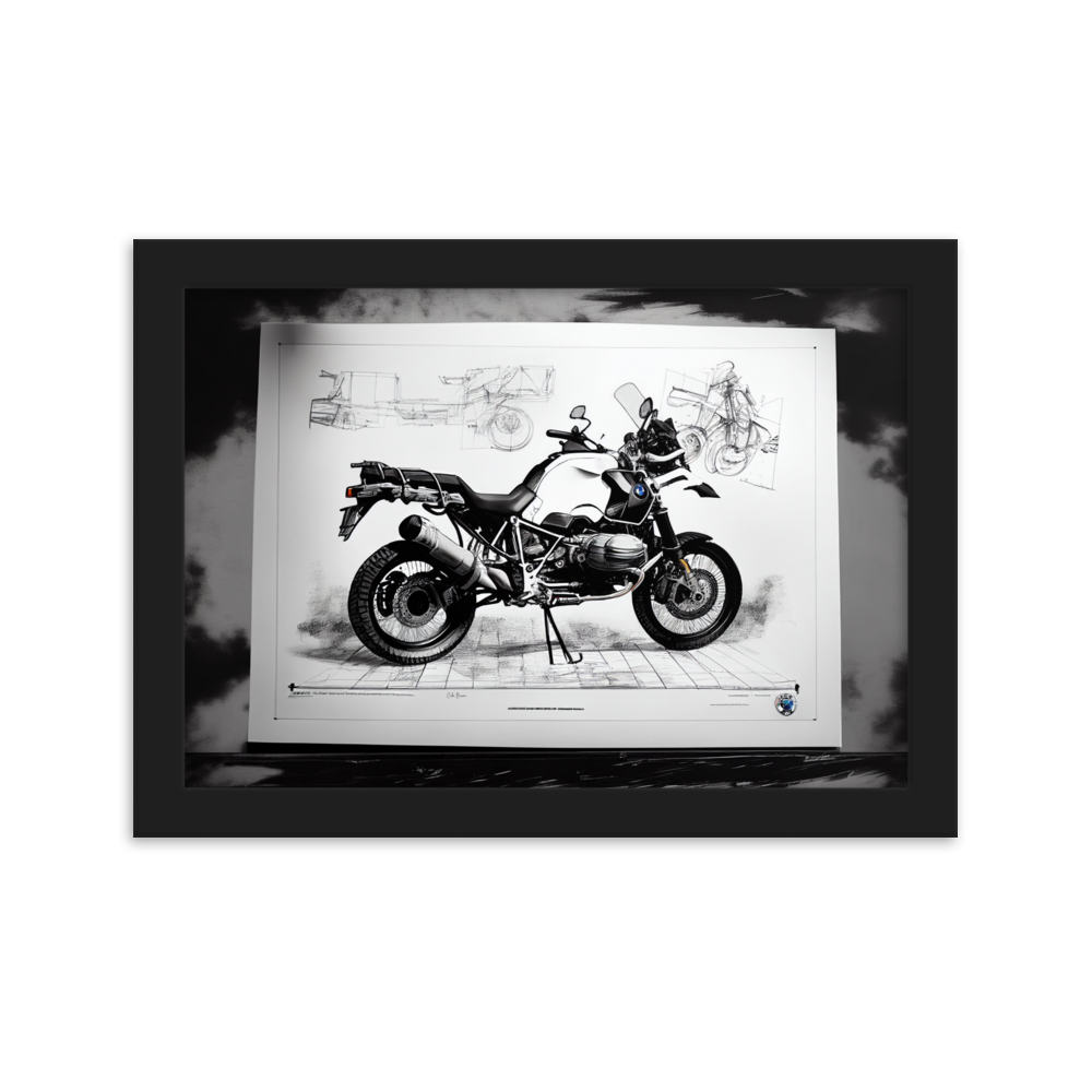 GS Motorrad Sketchposter R 1200 GS Adventure Virtual-Reality-Design by Cubo Bisiani #006
