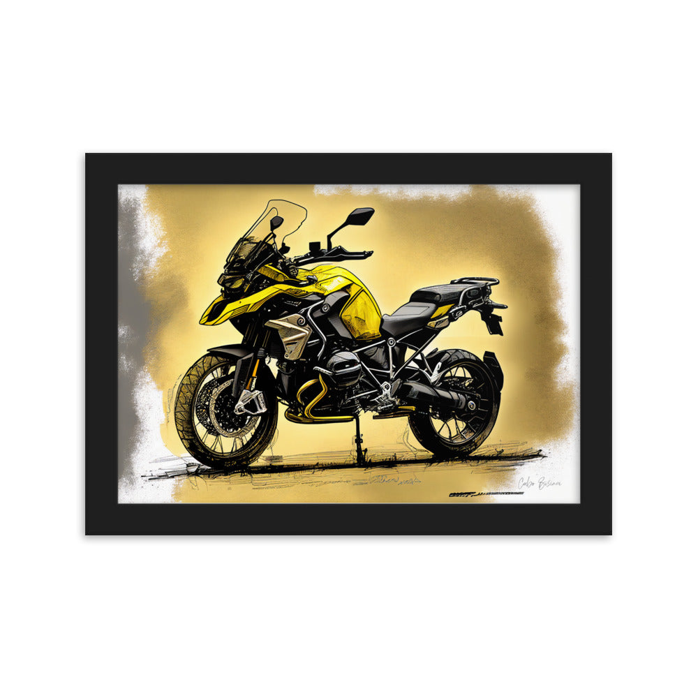 GS Motorrad Sketchposter R 1250 GS Bumblebee Virtual-Reality-Design by Cubo Bisiani #010