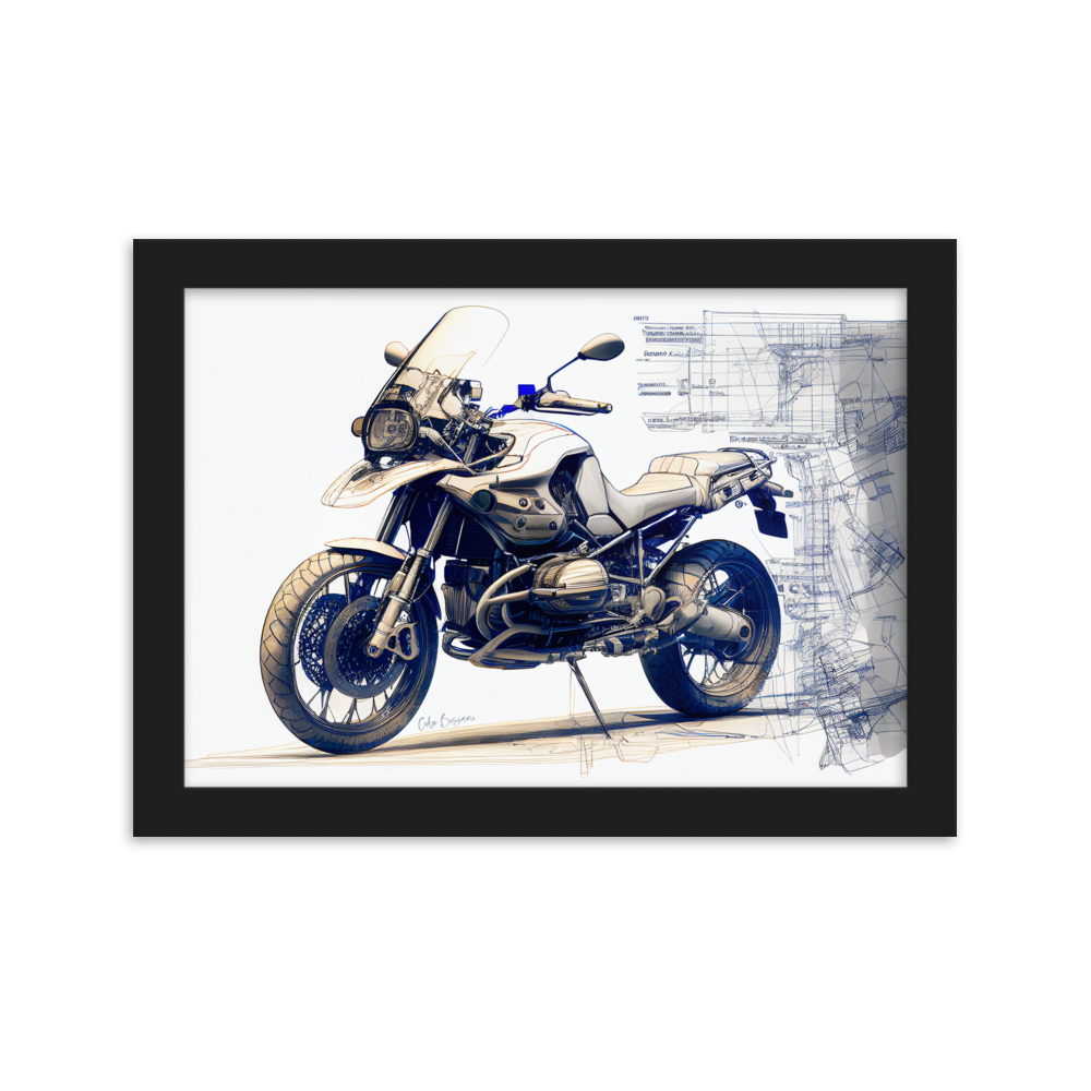 GS Motorrad Sketchposter R 1150 GS Virtual Reality Design by Cubo Bisiani #043