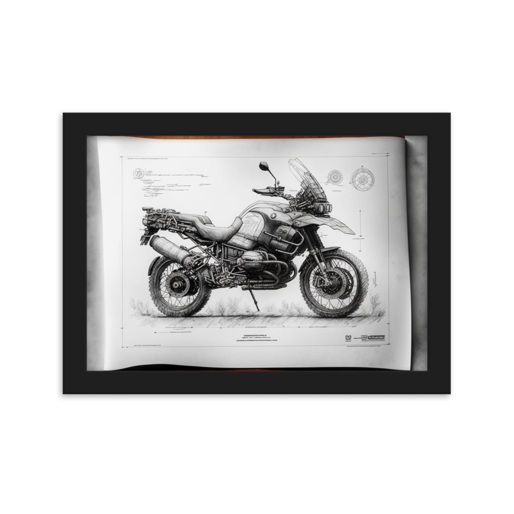 GS Motorrad Sketchposter R 1250 GS Virtual Reality Design by Cubo Bisiani #045