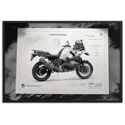 GS Motorrad Sketchposter R 1200 GS Adventure Virtual-Reality-Design by Cubo Bisiani #002