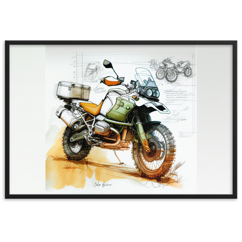GS Motorrad Sketchposter R 1100 GS Virtual-Reality-Design by Cubo Bisiani #004