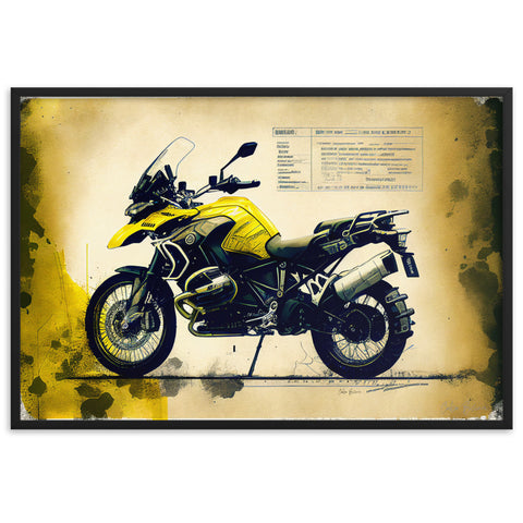 GS Motorrad Sketchposter R 1200 GS Bumblebee Virtual-Reality-Design by Cubo Bisiani #011
