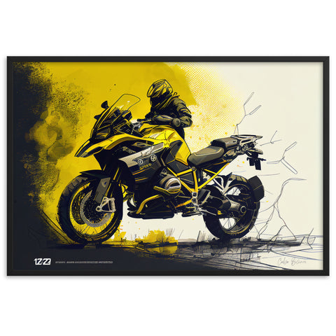 GS Motorrad Sketchposter R 1250 GS Bumblebee-Driver Virtual-Reality-Design by Cubo Bisiani #012