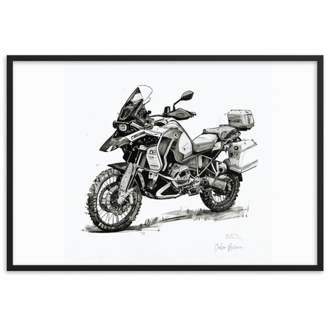 GS Motorrad Sketchposter R 1250 GS Adventure Virtual-Reality-Design by Cubo Bisiani #024