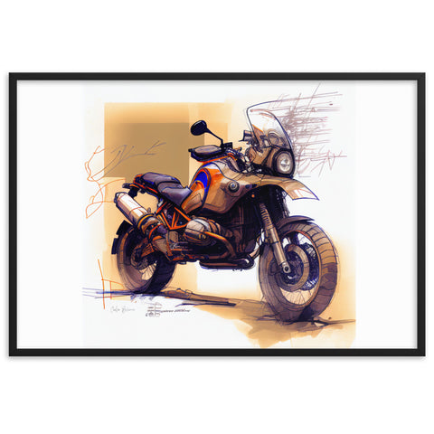 GS Motorrad Sketchposter R 1150 GS Adventure Virtual-Reality-Design by Cubo Bisiani #029