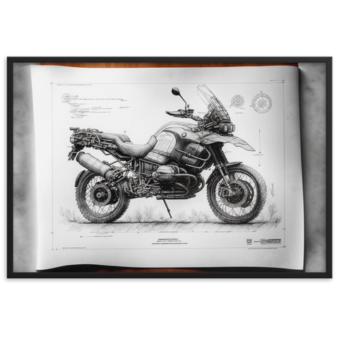 GS Motorrad Sketchposter R 1250 GS Virtual Reality Design by Cubo Bisiani #045