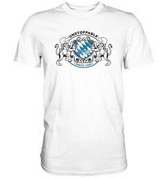 GS Motorrad "UNSTOPPABLE SINCE 1980" Bayern Wappen im GS Style - Premium Shirt - GS Magazin