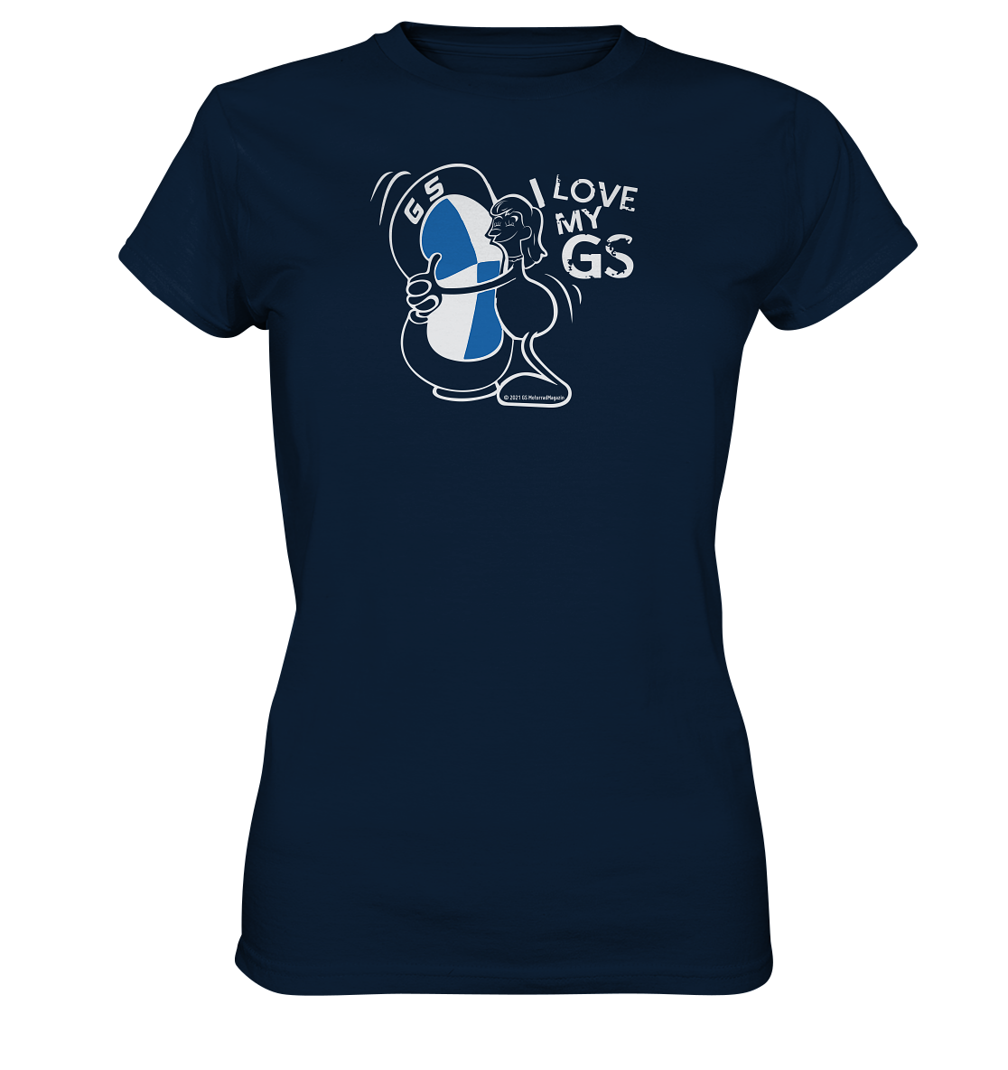 GS Motorrad Liebling MAXI »i-love-my-gs« neues Design 2021 für GS Ladies - Premium Shirt - GS Magazin