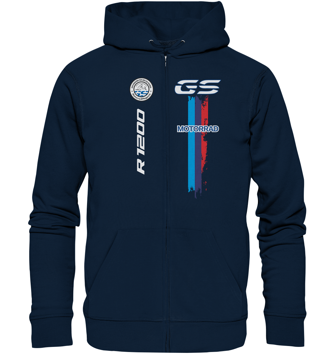 GS Motorrad "3-Stripes" BMW R 1200 GS - Make Life a Ride - Full-Zipper Hoodie Jacke