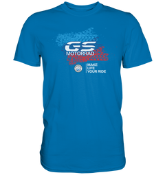 GS Motorrad BMW GS 1250 1200 1150 1100 850 "TRACK" MAKE LIFE A RIDE  - Premium Shirt