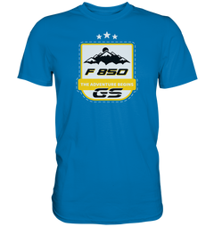 GS Motorrad F 850 GS » THE ADVENTURE BEGINS" - Herren Premium Shirt - GS Magazin