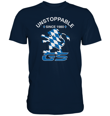 GS Motorrad UNSTOPPABLE - Since 1980 - 40 Jahre GS Homage - Premium Shirt - GS Magazin