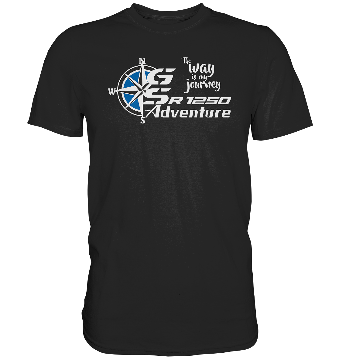 GS Motorrad R 1250 GS "the way is my journey" - Pathfinder-Design - Premium Shirt - GS Magazin