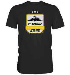 GS Motorrad F 850 GS » THE ADVENTURE BEGINS" - Herren Premium Shirt - GS Magazin
