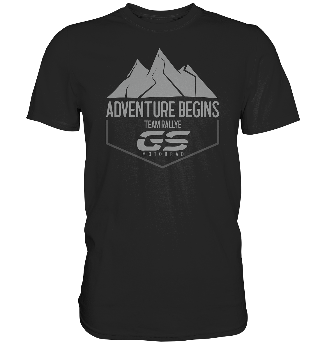 GS Motorrad "ADVENTURE BEGINS - TEAM RALLYE" - Premium Herren Shirt 4 Farben - GS Magazin