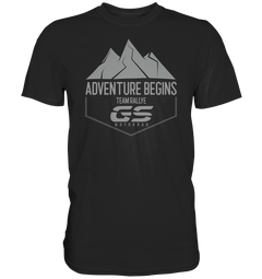GS Motorrad "ADVENTURE BEGINS - TEAM RALLYE" - Premium Herren Shirt 4 Farben - GS Magazin