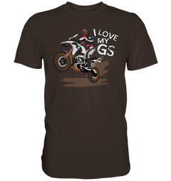 GS Motorcycle "I love my GS Enduro" Design Premium - Shirt in 6 colors
