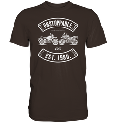 GS Motorrad »UNSTOPPABLE R 80 G/S versus R 1250 GS« seit 1980 - Herren Premium Shirt - GS Magazin