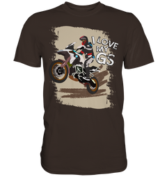GS Motorcycle "I-Love-My-GS Rider" BMW R 1250 1200 1150 1100 GS (Personalizable!) - Premium Shirt