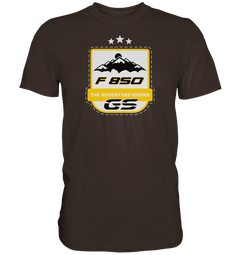 GS Motorrad F 850 GS » THE ADVENTURE BEGINS" - Herren Premium Shirt - GS Magazin