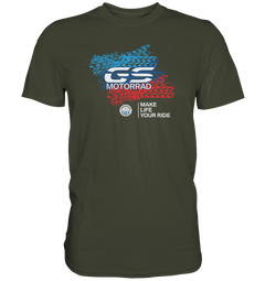 GS Motorrad BMW GS 1250 1200 1150 1100 850 "TRACK" MAKE LIFE A RIDE  - Premium Shirt