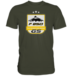 GS Motorrad F 850 GS » THE ADVENTURE BEGINS" - Herren Premium Shirt - GS Magazin