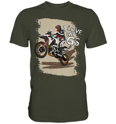 GS Motorcycle "I-Love-My-GS Rider" BMW R 1250 1200 1150 1100 GS (Personalizable!) - Premium Shirt