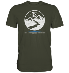 GS Motorrad bayerisch-kultig "I hob a scheens Wochenende! Und Du?"  - Premium Shirt - GS Magazin