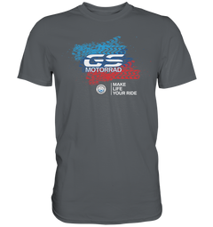 GS Motorrad BMW GS 1250 1200 1150 1100 850 "TRACK" MAKE LIFE A RIDE  - Premium Shirt