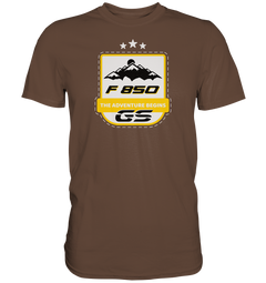 GS Motorrad F 850 GS » THE ADVENTURE BEGINS" - Herren Premium Shirt - GS Magazin
