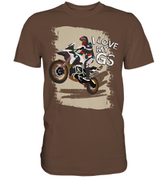 GS Motorcycle "I-Love-My-GS Rider" BMW R 1250 1200 1150 1100 GS (Personalizable!) - Premium Shirt