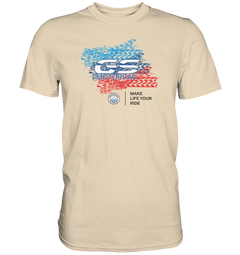GS Motorrad BMW GS 1250 1200 1150 1100 850 "TRACK" MAKE LIFE A RIDE  - Premium Shirt