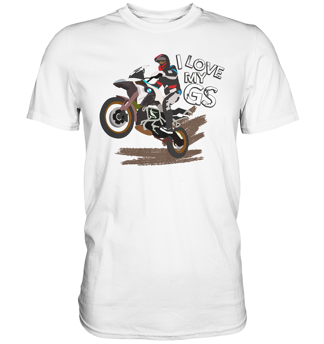 GS Motorcycle "I love my GS Enduro" Design Premium - Shirt in 6 colors
