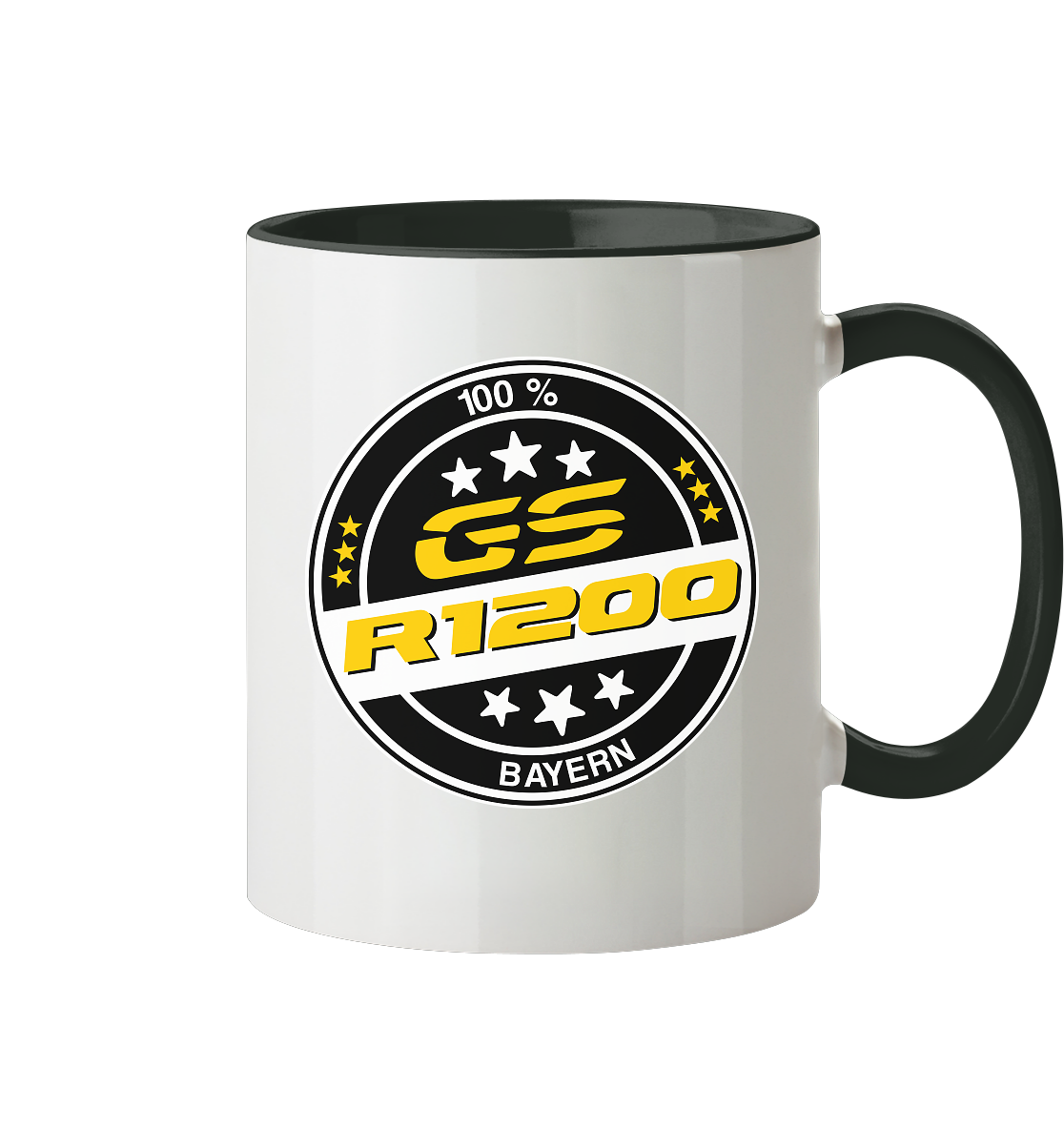 GS Motorrad R 1200 GS - 100% Bayern live -  Kaffee Haferl / Tee Tasse zweifarbig - GS Magazin