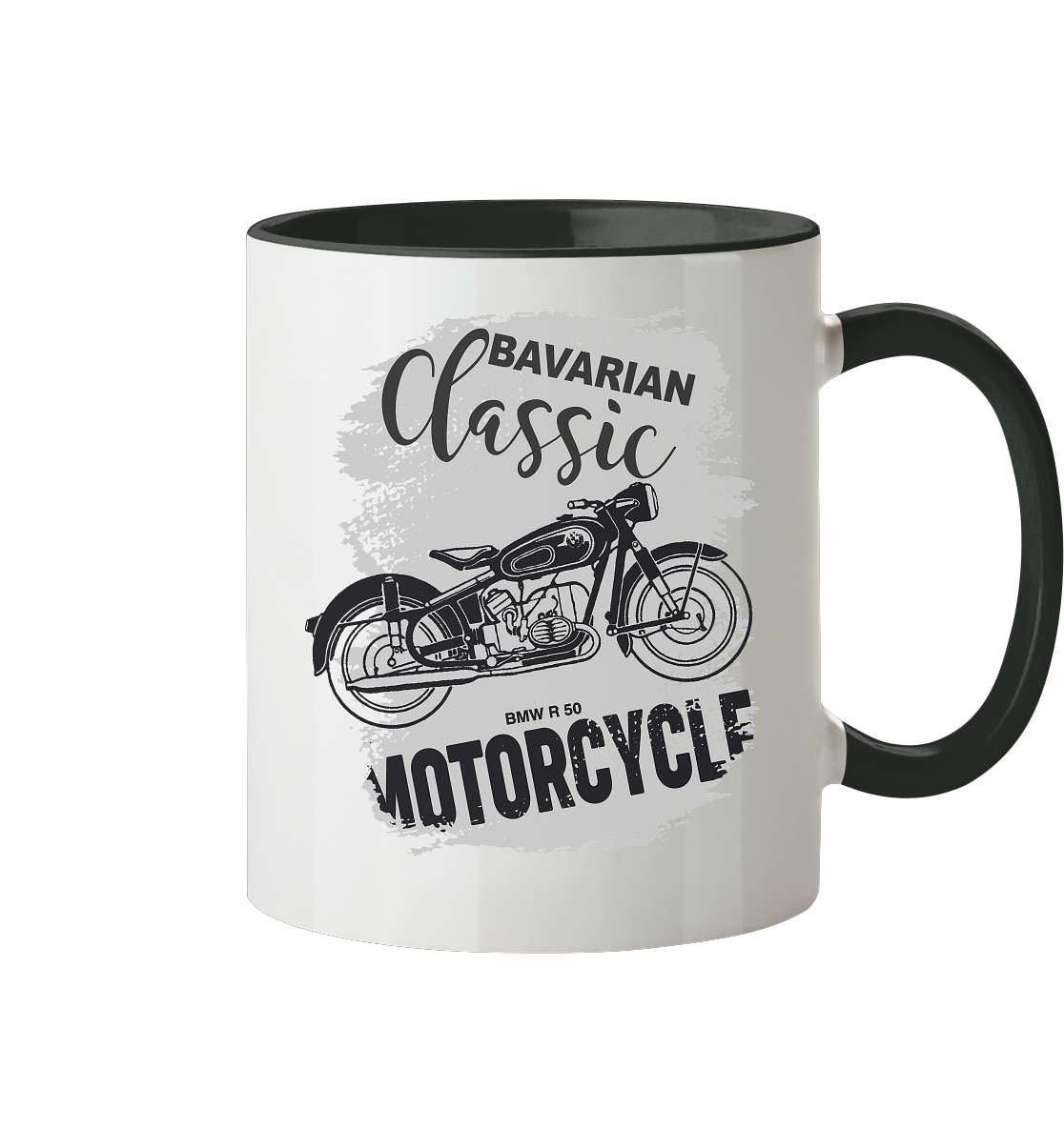 BMW R 50 Motorrad Bavarian Classic- Pionier der GS - Tasse zweifarbig
