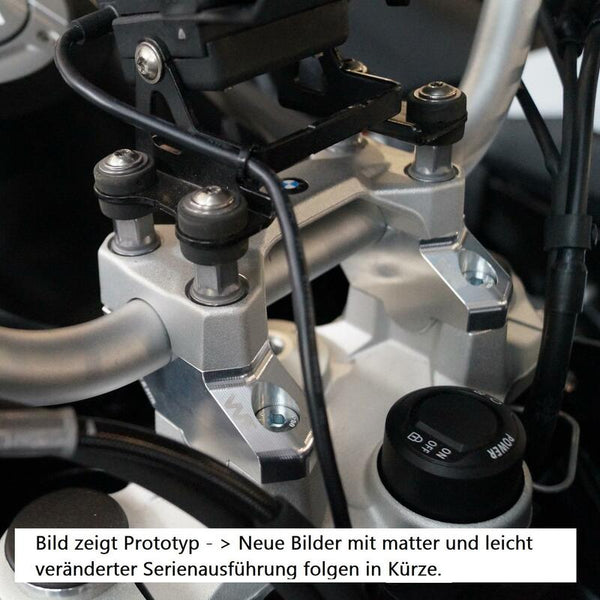 Lenkererhöhung mit Versatz 30mm hoch & 22mm zurück für BMW F 750 GS ab 2018