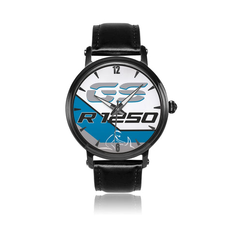 R 1250 GS COSMIC Style Watch/Uhr wasserdicht - Echtleder Armband 3 Farben - GS Magazin